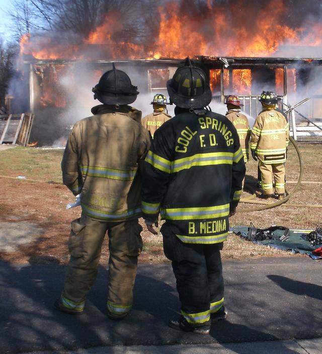  Watching  the &quot; Burn Down&quot; after a successful day of training  February 2013